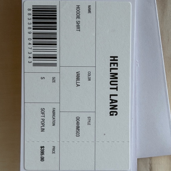 Helmut Lang Men's Beige Hoodie Shirt/Button-Up Shirt - Picture 6 of 6